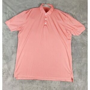 Holderness & Bourne Orange Peach Polo Golf Shirt Mens XL‎ Tailored Fit Casual